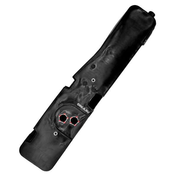 Увеличенный топливный бак Уаз Патриот 62,5 л. Левый (дополнительный) усиленный пластик (bolt-on)